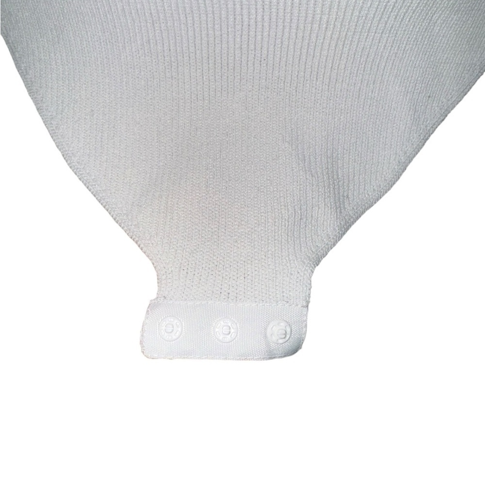Gianni Bini Ribbed Strappy Bodysuit, White, Small - Picture 5 of 10